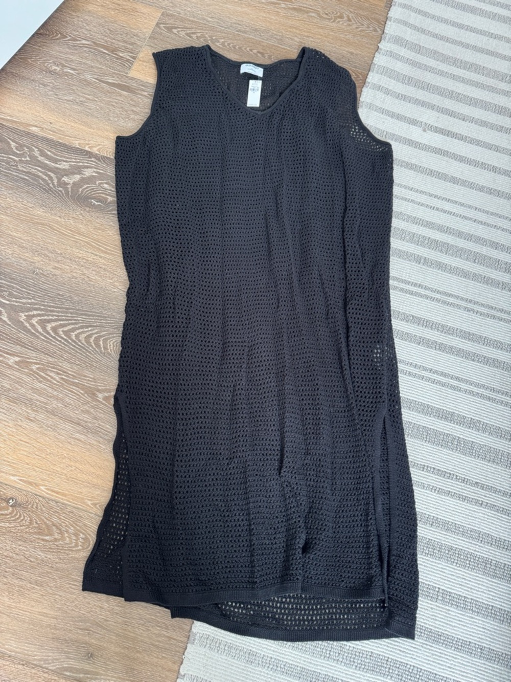 NWT Black Knit Sleeveless Cover-Up Dress. Size 3X